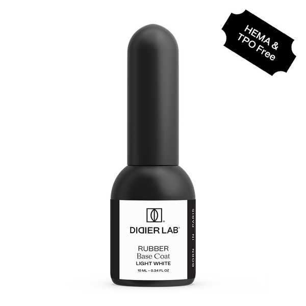 Gel polish, Rubber base coat, Light White, HEMA&TPO FREE, 10ml