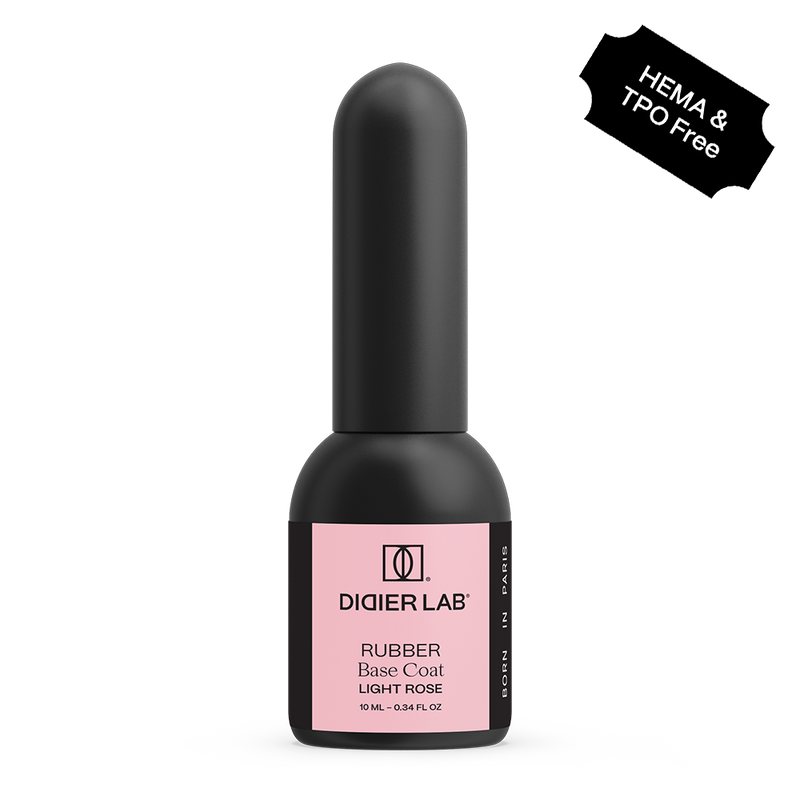Gel Polish, Rubber Base Coat, Light Rose, Didier Lab, 10 ml - without HEMA and TPO