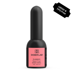 Gel polish, Rubber base coat, Magic coral, 10ml