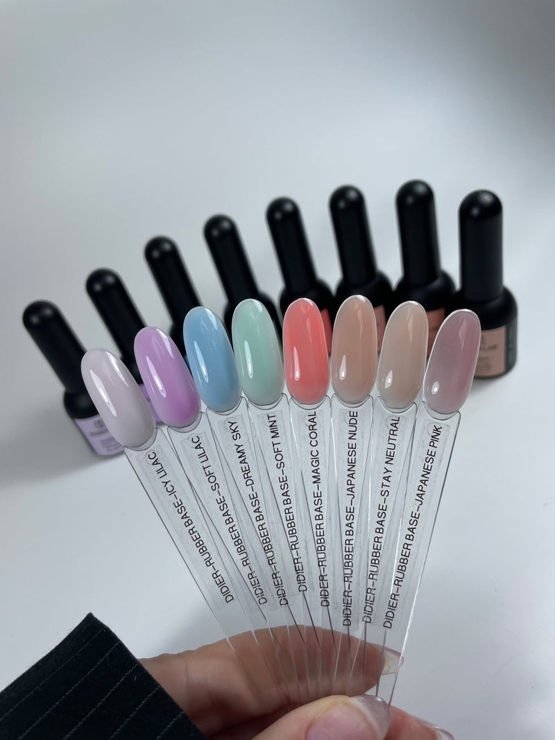 Gel polish, Rubber base coat, Soft mint, 10ml