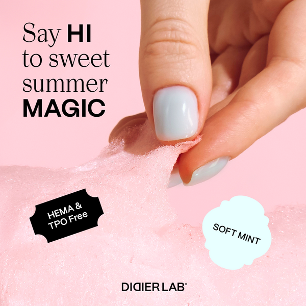 Gel polish, Rubber base coat, Soft mint, 10ml