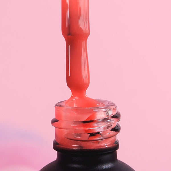 Gel polish, Rubber base coat, Magic coral, 10ml