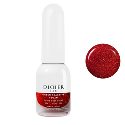 Green Reactive Vegan Nail Polish Didier Lab Heart Beat Coral 10ml