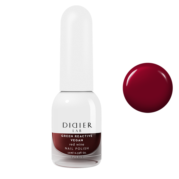 Green Reactive Vegan Nail Polish Didier Lab Red Wine 10ml