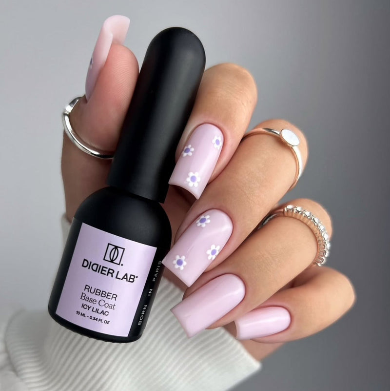 Gel polish, Rubber base coat, Icy lilac , 10ml