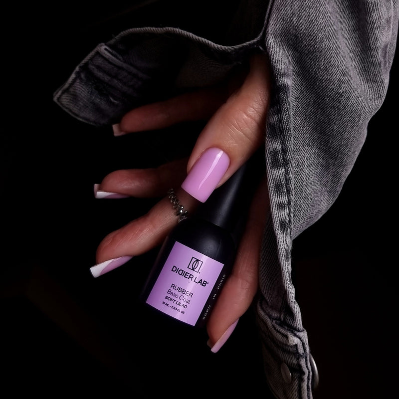 Gel polish, Rubber base coat, Soft lilac , 10ml