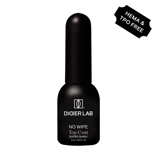 Top Coat No Wipe Super Shiny Didier Lab - HEMA and TPO free Clean Formula 10ml