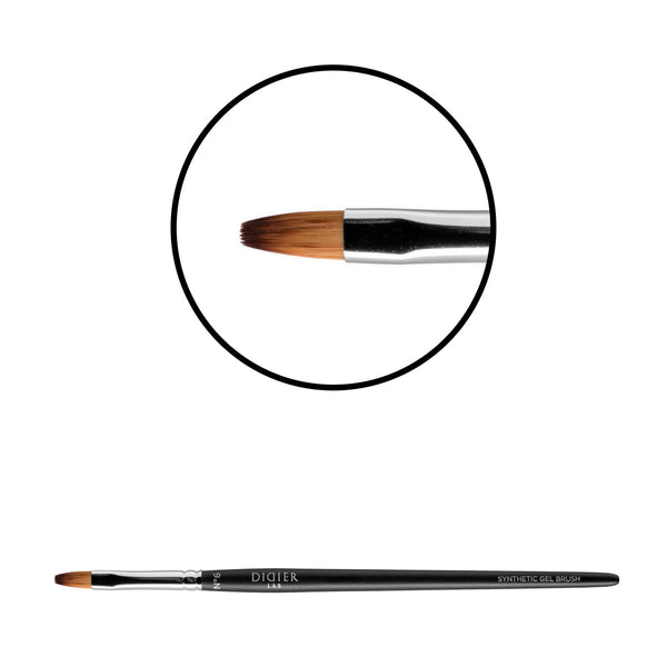 "Didier Lab" gel brush, No6, oval, (red sable synthetic)