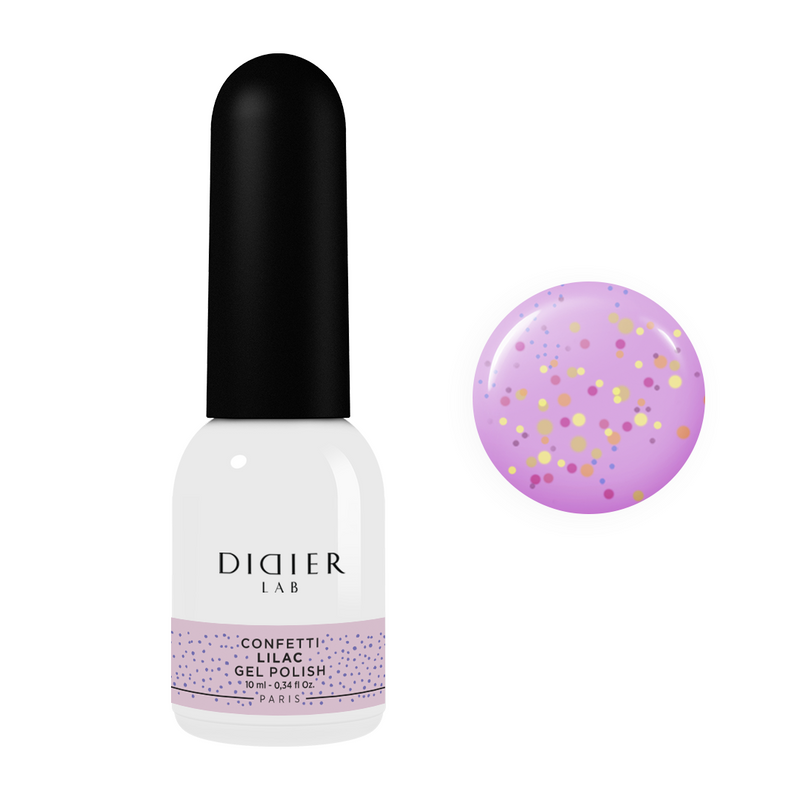 GEL POLISH "DIDIER LAB", CONFETTI, LILAC 10ML