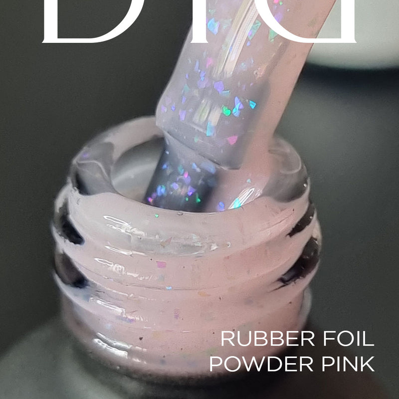 Gel polish, Rubber base foil, Powder Pink , 10ml